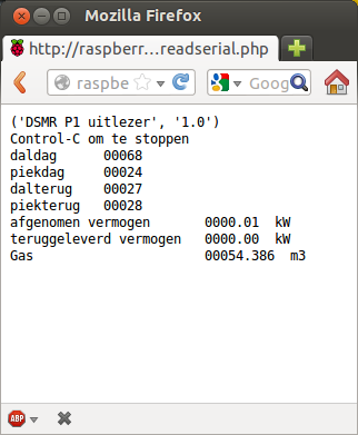 screenshot van een php script om de slimme meter uit te lezen screenshot van een php script om de slimme meter uit te lezen