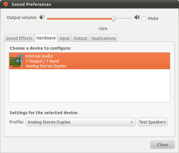 sound preferences U53jc