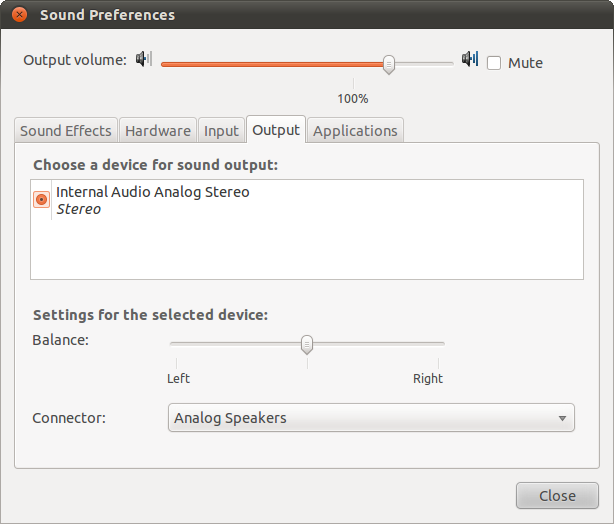 sound preferences U53jc